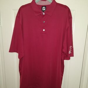 Footjoy FJ Red Short Sleeve Polo Golf Shirt Men's sz XL The Ryder Cup Logo